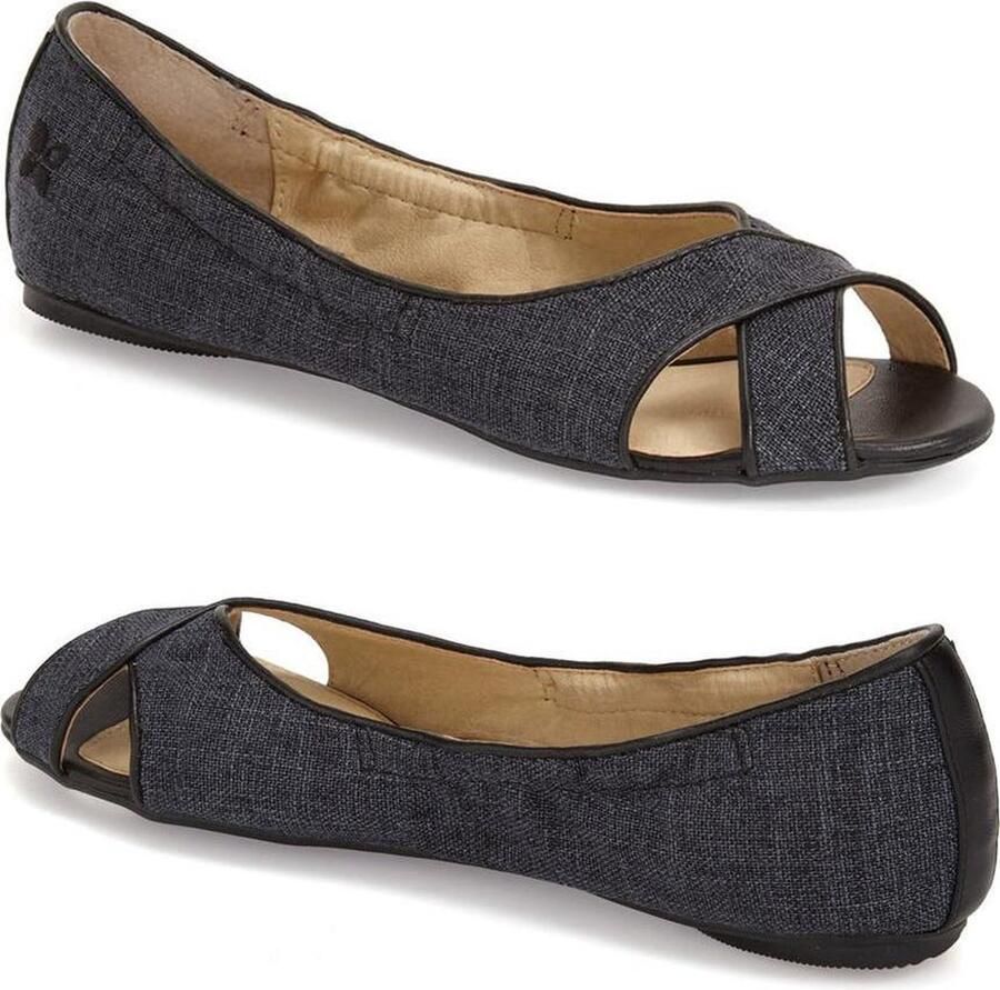 Butterfly Twists Sorprese ballerina schoenen dames Lottie Black Linen ballerina schoenen meisjes