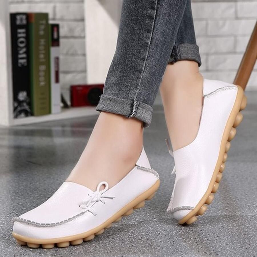 By Shayne Lederen Mocassins Casual Loafers Comfortabele Slip-On Schoenen