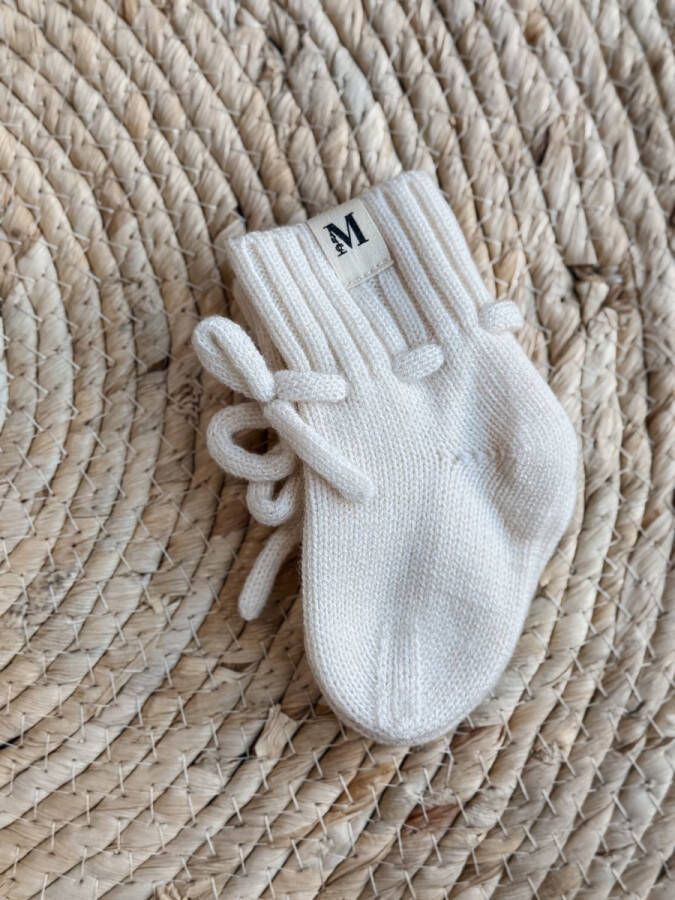 Bymirandless Merino wollen babyslofjes Off White Baby