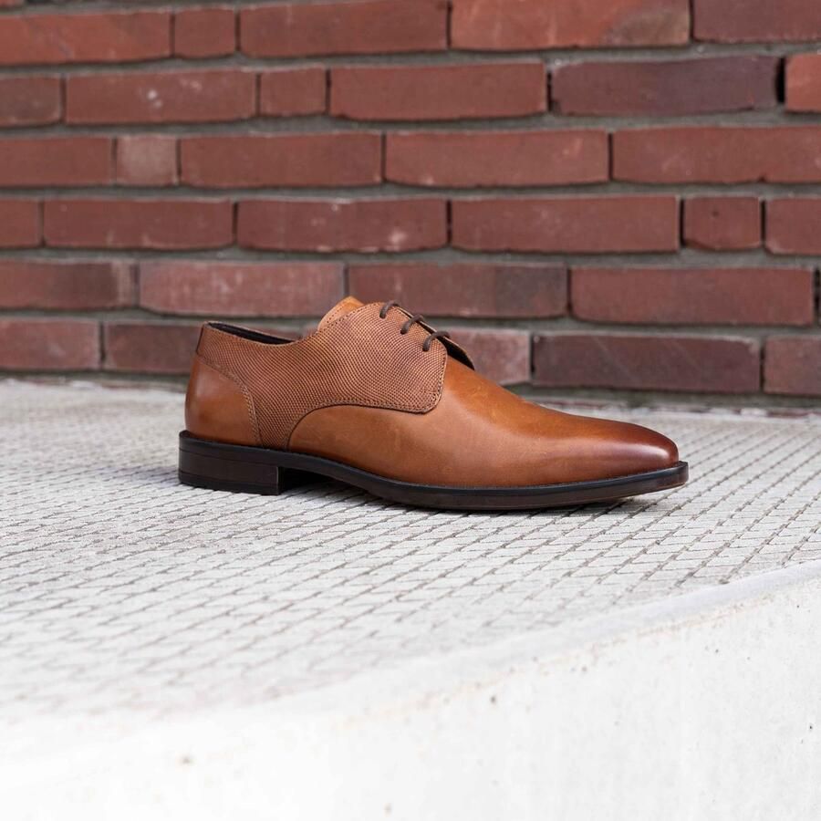 Cafe Moda charlie veterschoen heren tan leer