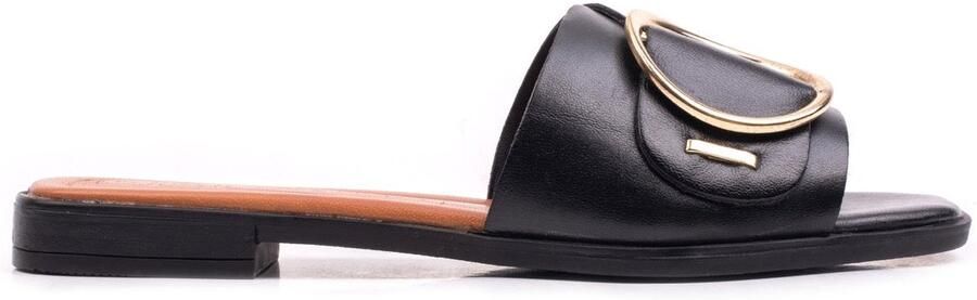 Cafe Moda elisa sandalen dames zwart leer