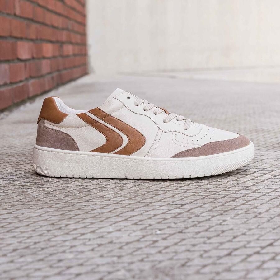 Cafe Moda hank sneaker beige tan leer