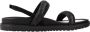 CafèNoir Flat Sandals Brown Black Dames - Thumbnail 3