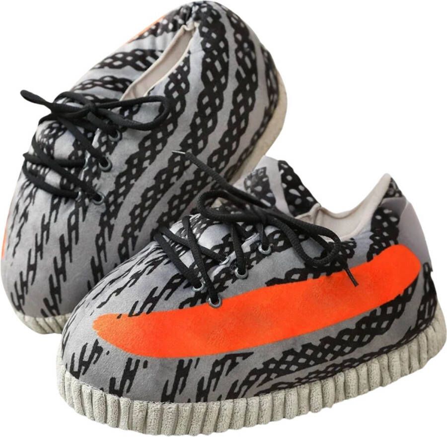 Caimco Sneaker Sloffen Sneaker Pantoffels Grijs Beige Oranje Pantoffels One Size Sneaker Sloffen Sneakers Pantoffels