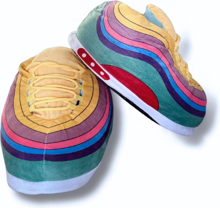 Caimco Sneaker Sloffen Sneaker Pantoffels Regenboog Pantoffels One Size Sneaker Sloffen Sneakers Pantoffels