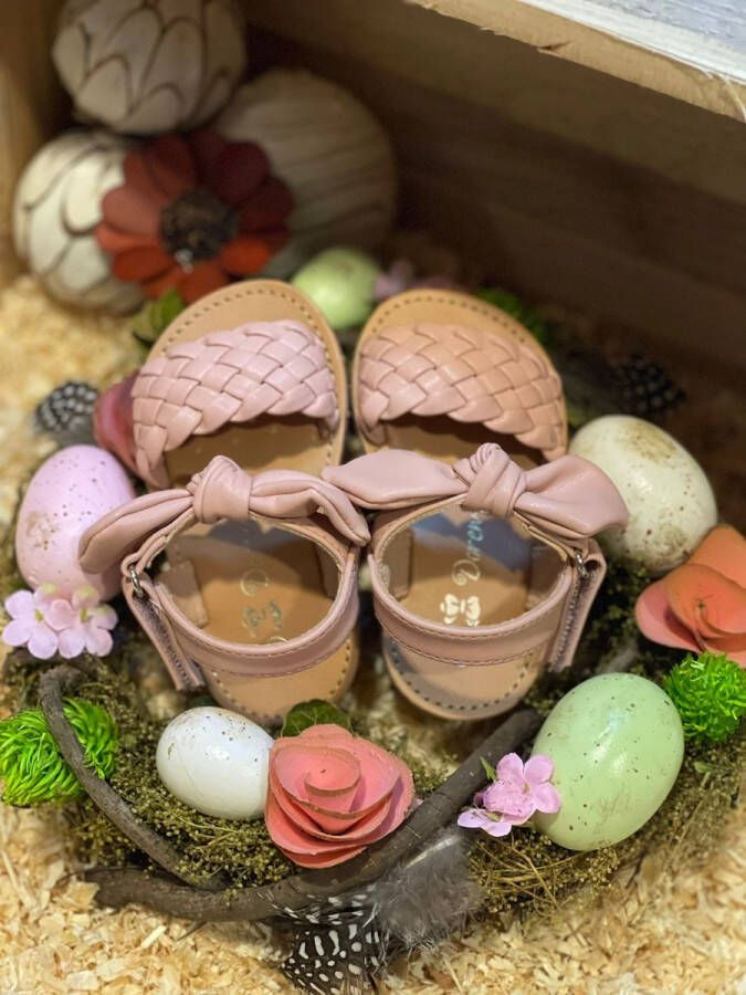 Calla Lilly Calla Lily Gevlochten Baby Sandalen Roze Zomer Schoenen Meisje