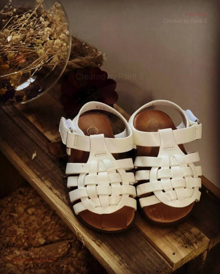 Calla Lilly Calla Lily Gevlochten Baby Sandalen Wit Zomer Schoenen Meisje