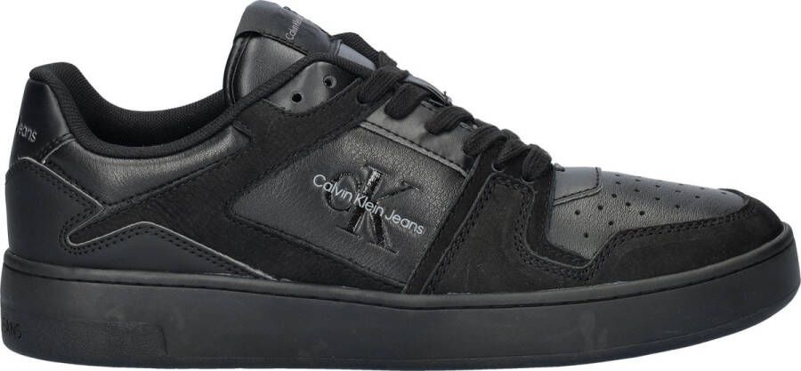 Calvin Klein Jeans Heren Leren Basket Cupsole Sneakers Black Heren