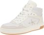 Calvin Klein Basket Cupsole Mid Mono Hoge sneakers Leren Sneaker Dames Wit - Thumbnail 3