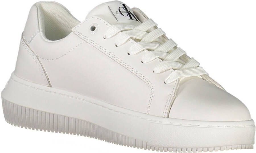 Calvin Klein Plateausneakers CHUNKY CUPSOLE MONO LTH WN vrijetijdsschoen lage schoen veterschoen met ck-opdruk aan de zijkant - Foto 5