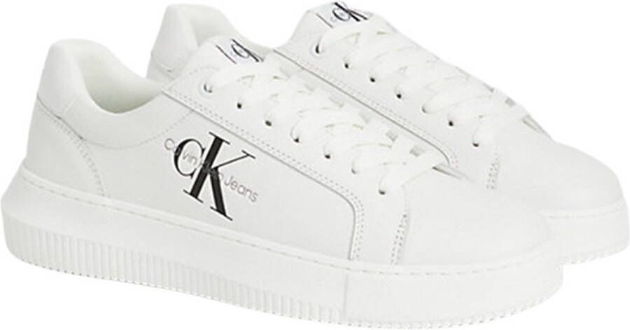 Calvin Klein Plateausneakers CHUNKY CUPSOLE MONO LTH WN vrijetijdsschoen lage schoen veterschoen met ck-opdruk aan de zijkant - Foto 6