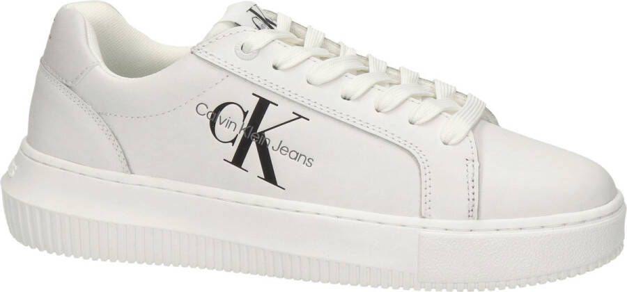 Calvin Klein Plateausneakers CHUNKY CUPSOLE MONO LTH WN vrijetijdsschoen lage schoen veterschoen met ck-opdruk aan de zijkant - Foto 7