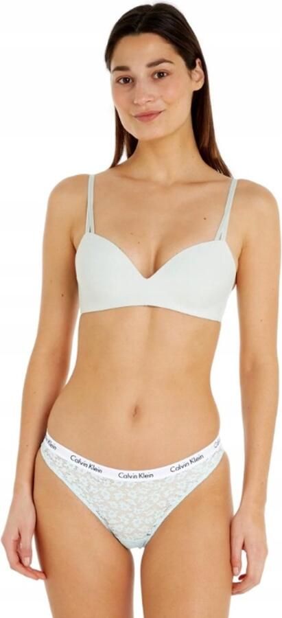 Calvin Klein Dames Kanten Slip Groen XS Poliamid en Elastan