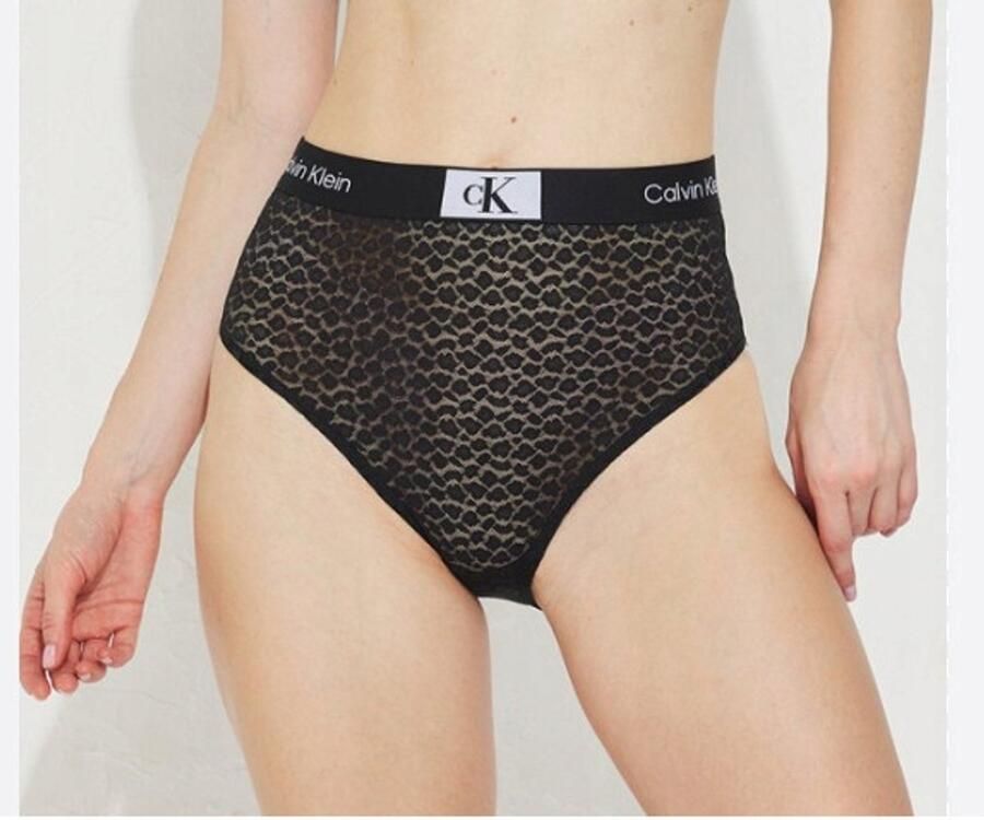 Calvin Klein Dames Ondergoed Kant Zwart Logo
