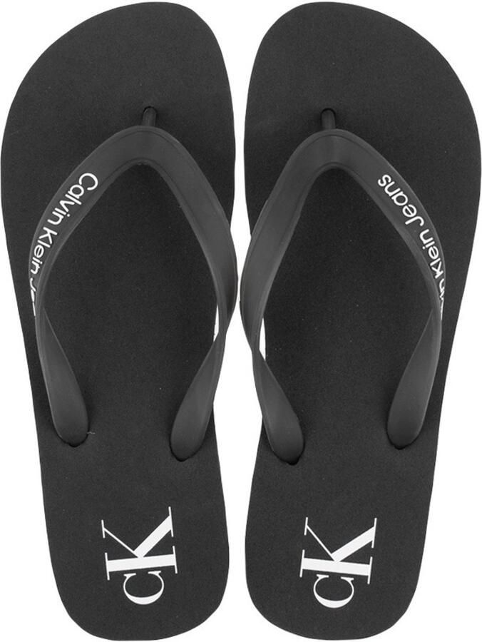 Calvin Klein heren teenslippers ck one logo zwart