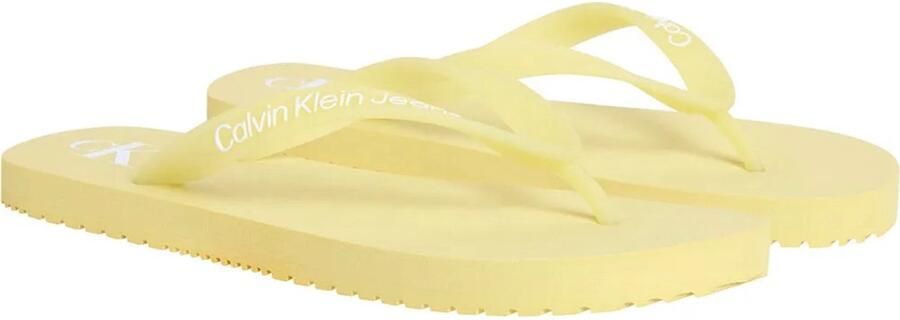 Calvin Klein Jeans Beach Slippers Geel Vrouw
