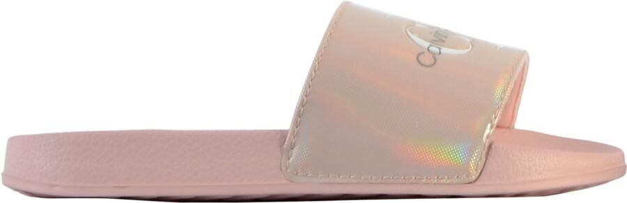 Calvin Klein Jeans Logo Print Pool Slide Sandalen voor kinderen