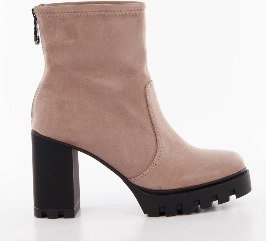 Calvin Klein Highheel-laarsjes HEEL PLATFORM ZIP BOOT SS blokhak plateau enkellaars praktische hielrits