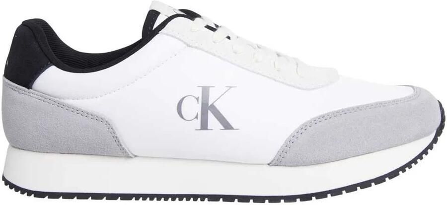 Calvin Klein Plateausneakers RETRO RUNNER ICONIC SNK freizeitschoen veterschoen lage schoen met zij ck-logo
