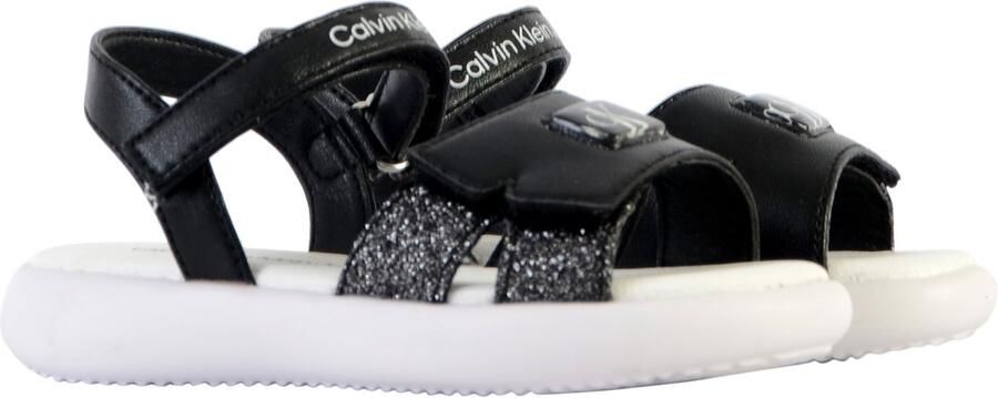 Calvin Klein Klittenbandjeansandalen voor kinderen V3A2