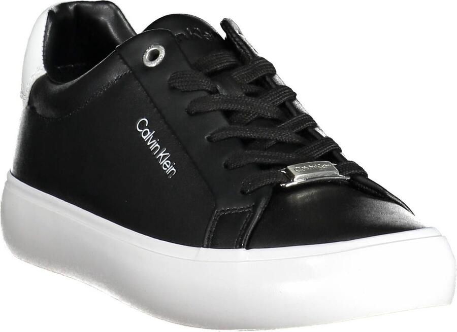 Calvin Klein Zwarte sneakers voor dames met contrasterende details Zwart Dames