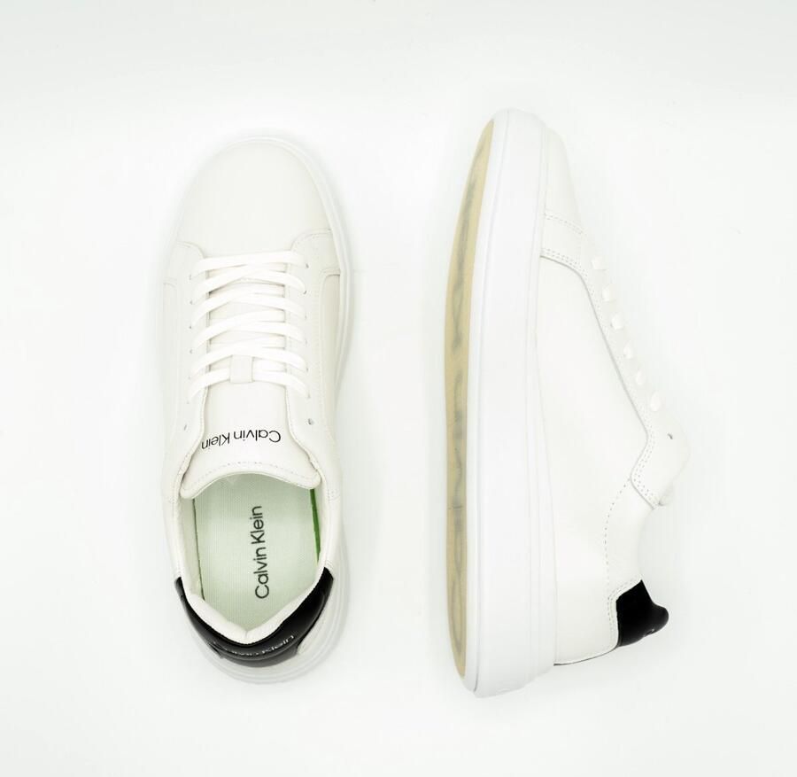 CK Calvin Klein Sneakers van leer met contrastgarnering model 'LACE UP' - Foto 3