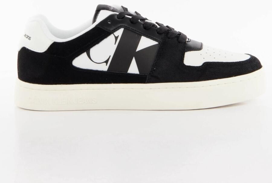 Calvin Klein Sportieve witte sneakers met zwarte details