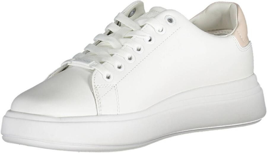 Calvin Klein Logo Sneaker voor dames met Contrasterende Details White Dames