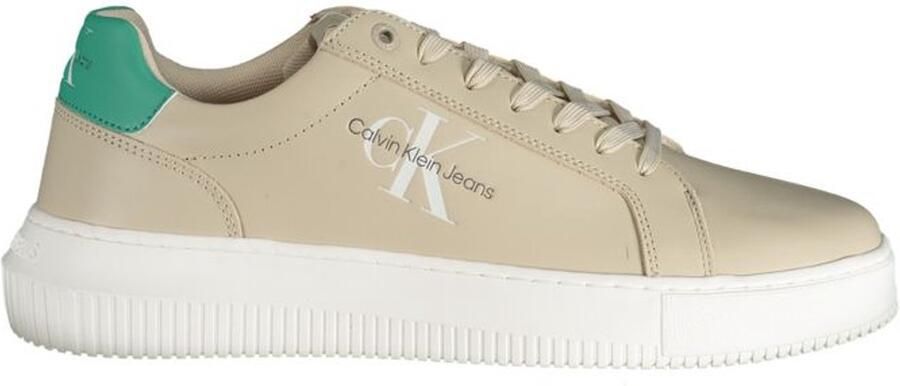 Calvin Klein Sportieve Beige Veterschoenen met Logo Print Beige Heren - Foto 2