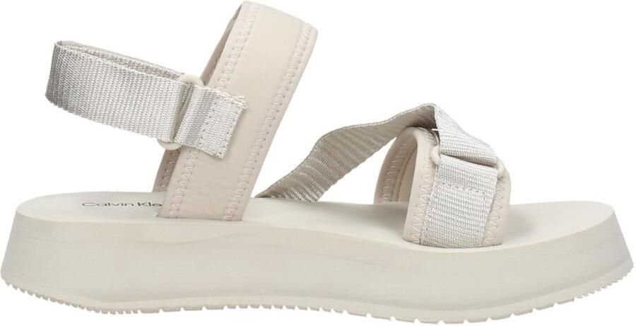 Calvin Klein Sandalen met klittenbandsluiting en elastiek