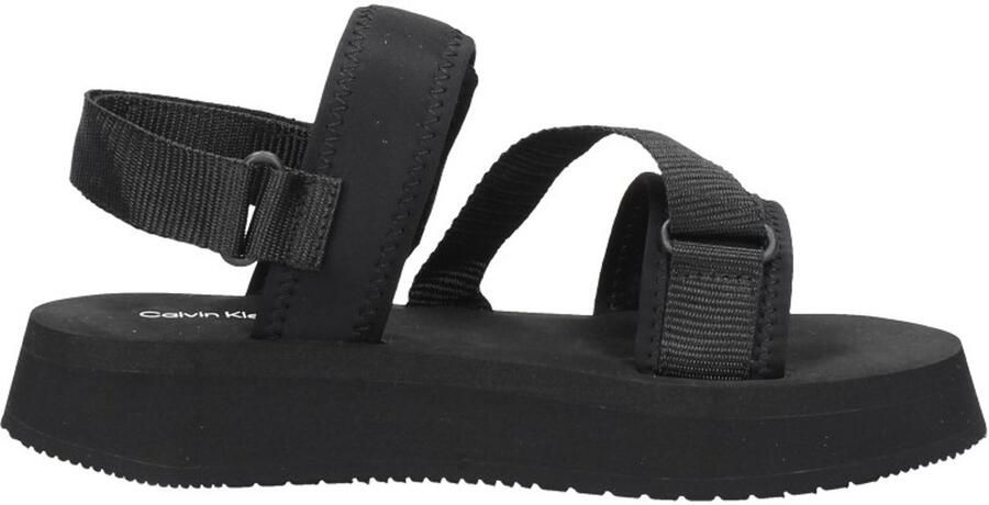 Calvin Klein Sandalen met klittenbandsluiting en elastiek