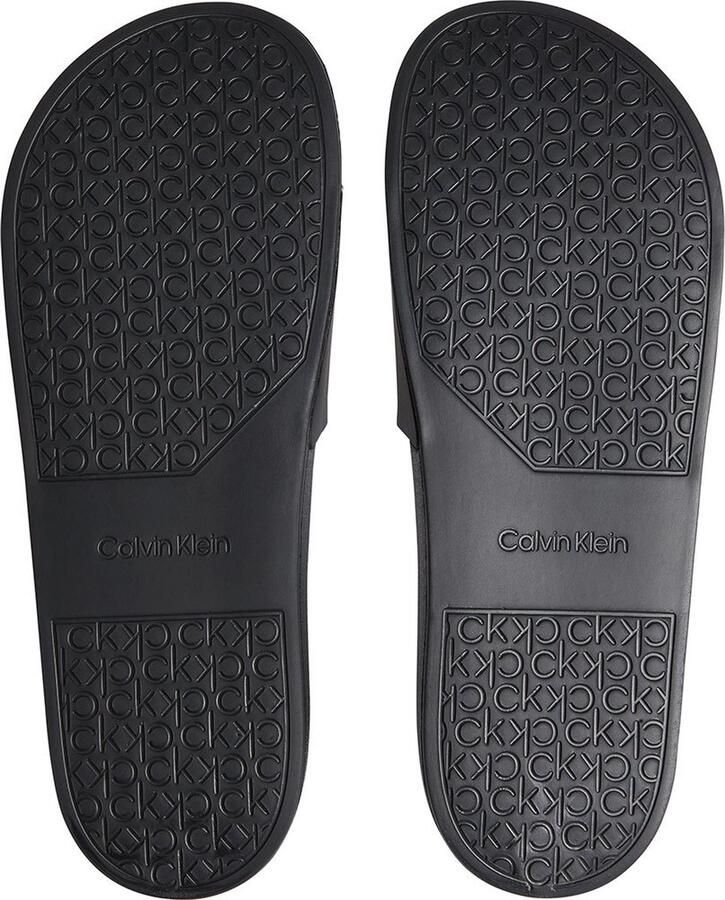 Calvin Klein Rubberen Zwembadsandalen Lente Zomer Collectie Black Heren