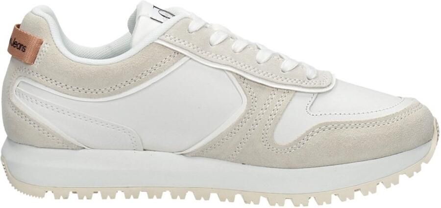 Calvin Klein Tooth Runner Irregular Lines Dames Lage sneakers Leren Sneaker Dames Wit - Foto 11