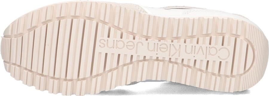 Calvin Klein Tooth Runner Irregular Lines Dames Lage sneakers Leren Sneaker Dames Wit - Foto 13