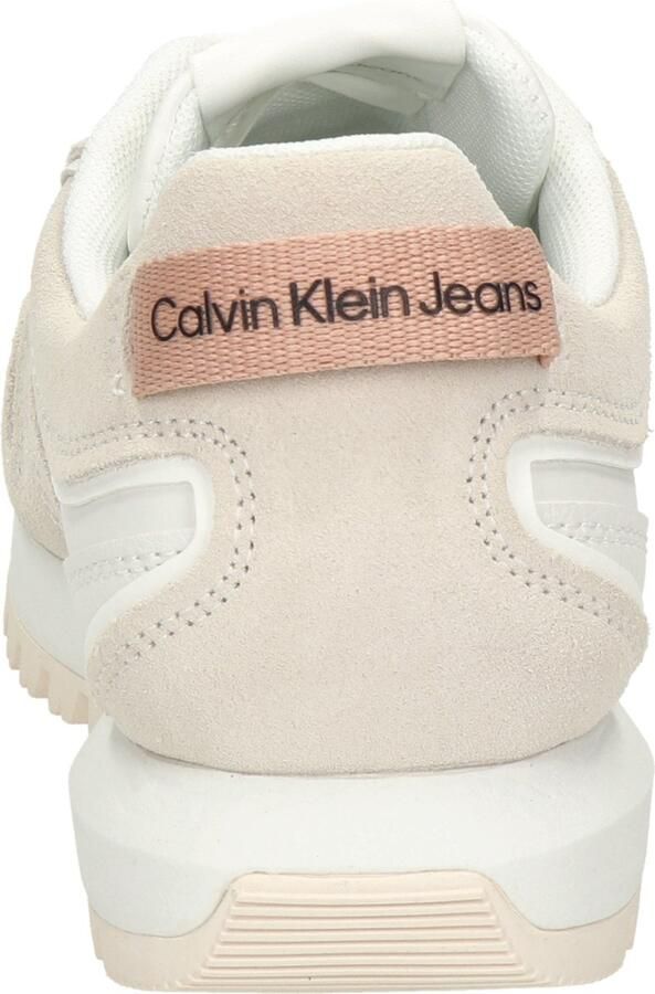 Calvin Klein Tooth Runner Irregular Lines Dames Lage sneakers Leren Sneaker Dames Wit - Foto 5