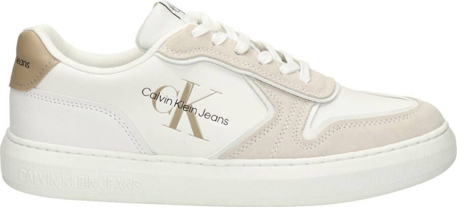 Calvin Klein Sneakers van leer met suède details en logo