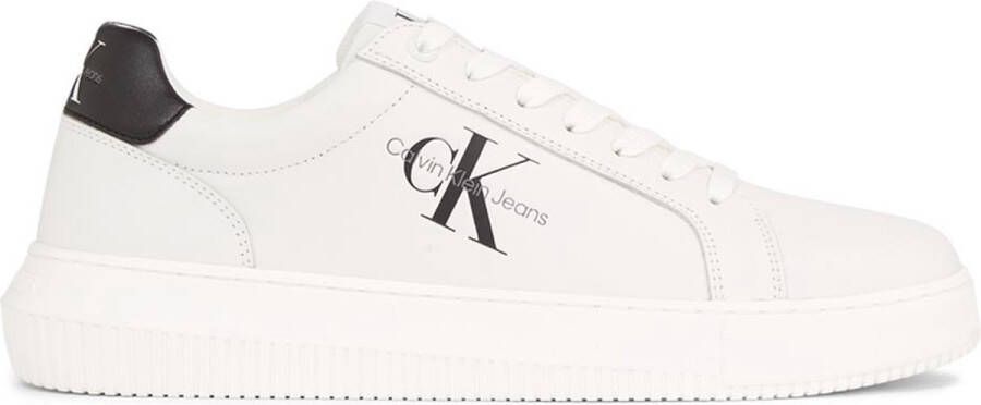 Calvin Klein Chunky Cupsole Lage sneakers Leren Sneaker Heren Wit