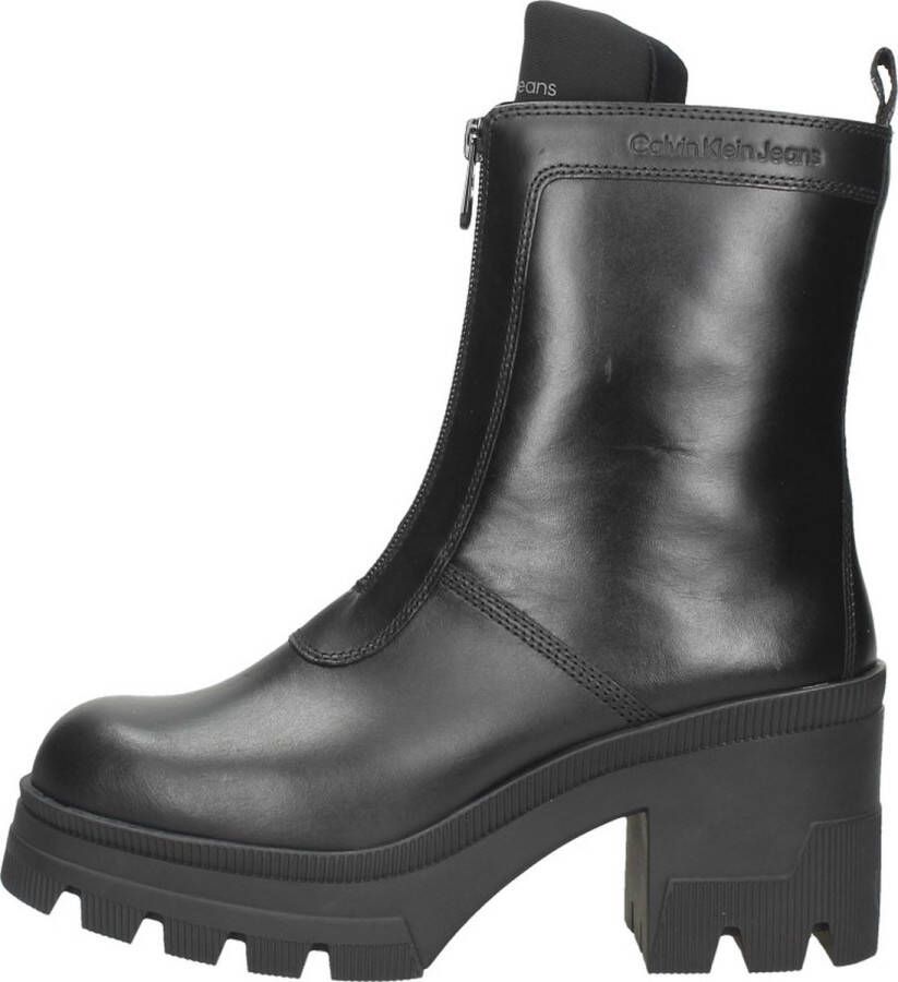 Calvin Klein Chunky Heeled Zip dames boot Zwart