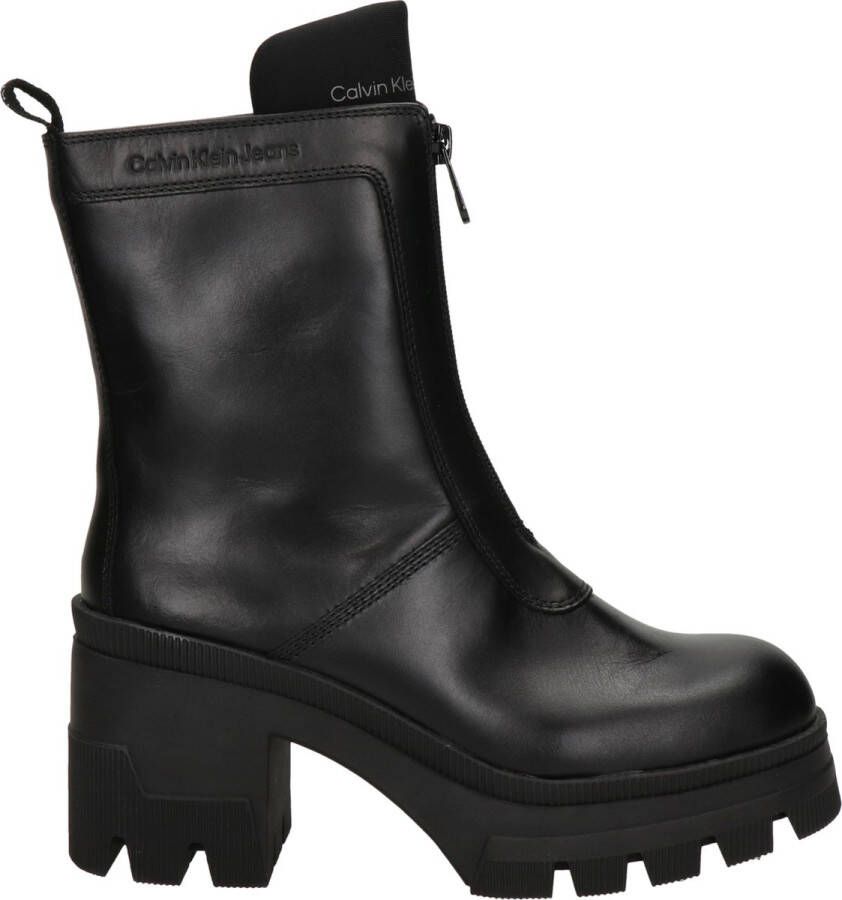 Calvin Klein Chunky Heeled Zip dames boot Zwart