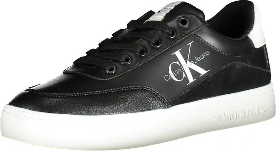 Calvin Klein Zwarte Polyester Sneaker met Contrasterende Details Zwart Dames