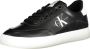 Calvin Klein Zwarte Polyester Sneaker met Contrasterende Details Zwart Dames - Thumbnail 1