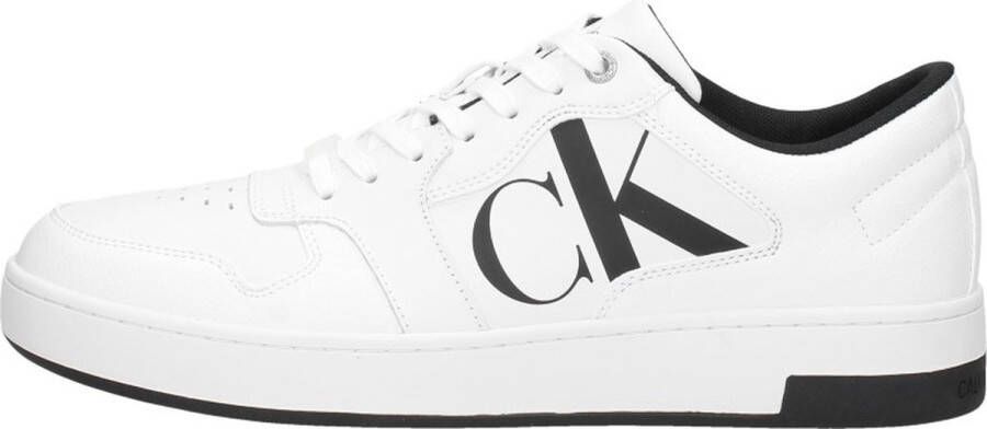 Calvin Klein Cupsole Laceup Basket Low Poly Veterschoenen Laag wit