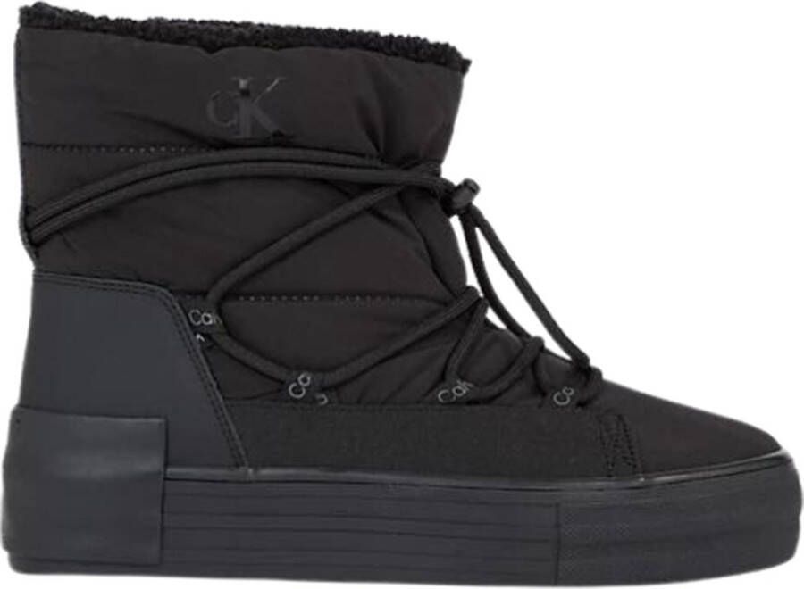 Calvin Klein Jeans Bold Vulc Flatf Snow Boot Zwarte Enkellaarzen voor Dames Black Dames