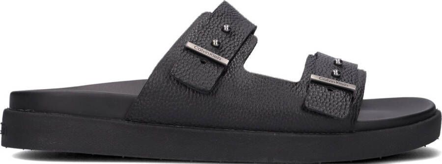 Calvin Klein Double Strap Sandal Sandalen Heren Zwart - Schoenen.nl