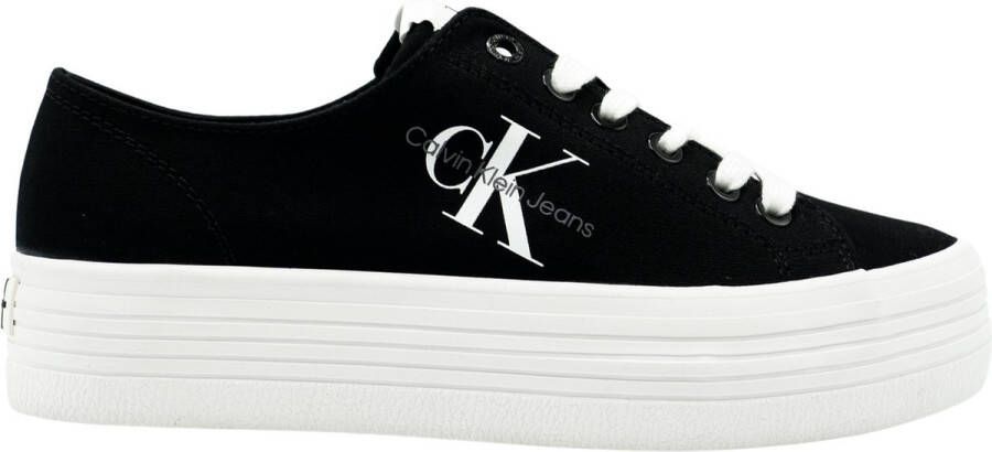 Calvin Klein Sneakers in zwart voor Dames Gevulkaniseerde Flatform Laceup CO