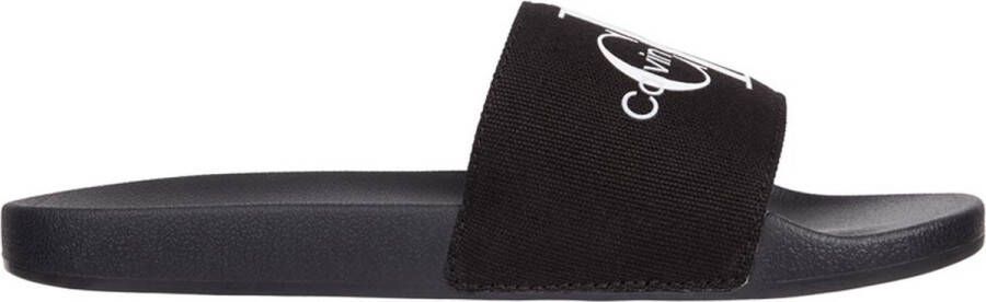 Calvin Klein Jeans Monogram Slide Sandalen Lente Zomer Collectie Black