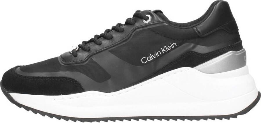 Calvin Klein Internal Wedge Lace Up-Nylon Mix Veterschoenen Laag zwart