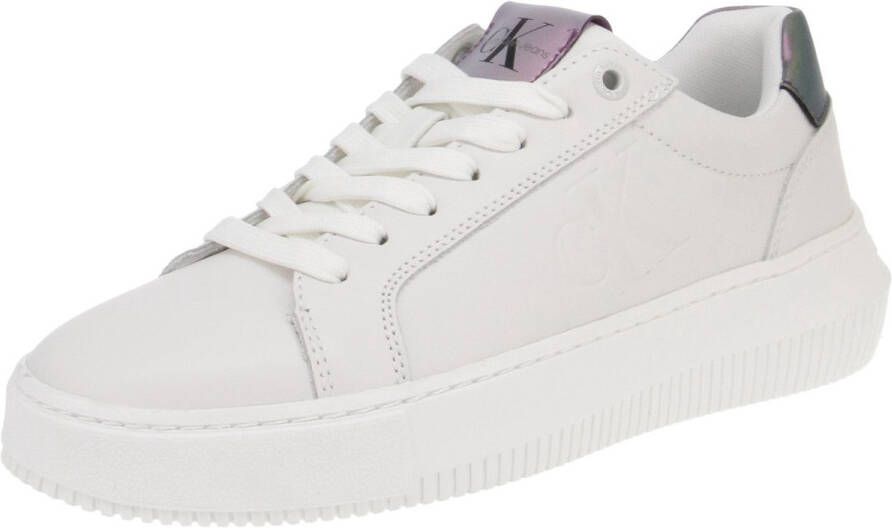 Calvin Klein Jeans Ck Jeans Dikke Cupsole Kanten Sneakers Streetwear Vrouwen