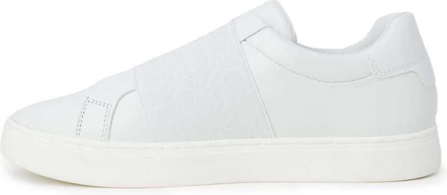 Calvin Klein Witte Leren Slip-On Sneakers White Dames
