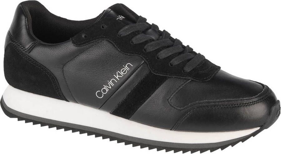 Calvin Klein Low Top Lace Up Lth HM0HM00287 BAX Mannen Zwart Sneakers